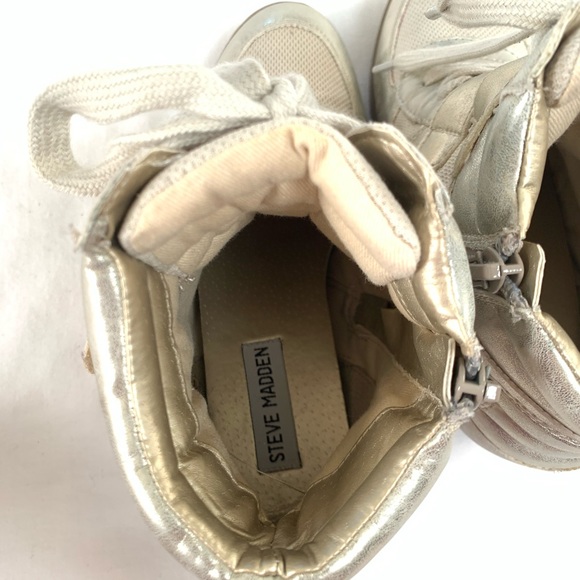 Steve Madden gold wedge sparkly sneaker - Picture 9 of 14